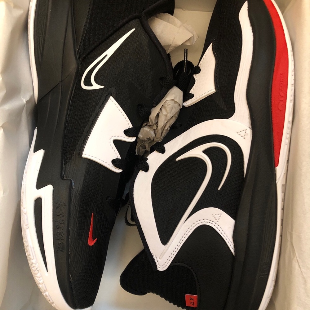 Nike Men's Kyrie Low 5 Black, White, and Red Basketball Shoes